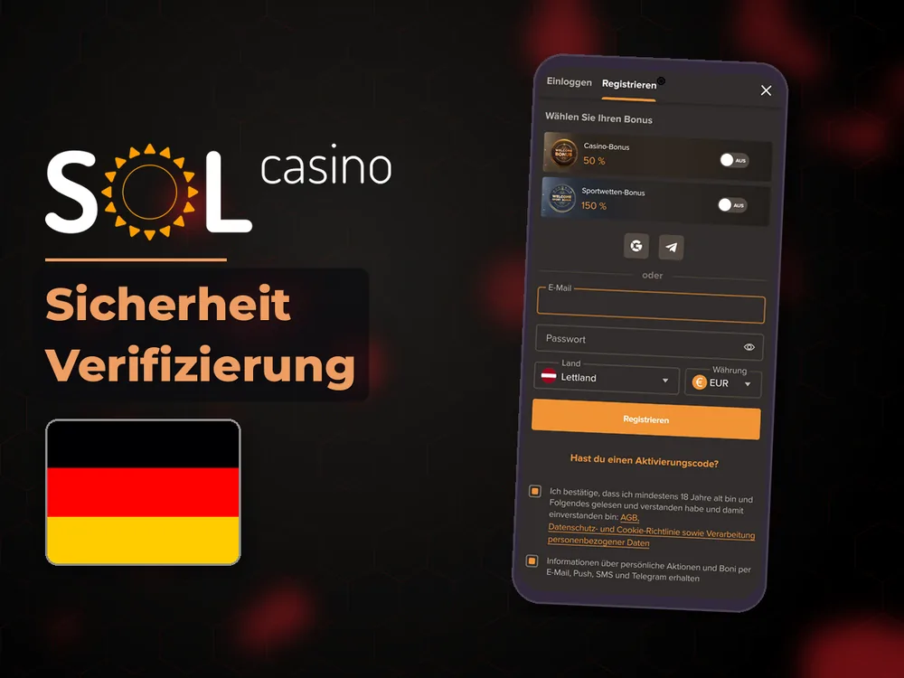 Sol Casino - Sicherheit Verifizierung