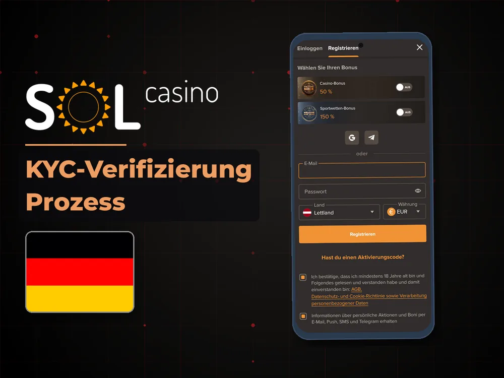 Sol Casino - KYC-Verifizierung Prozess