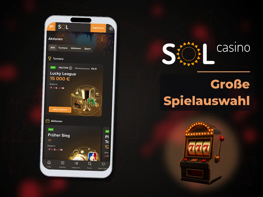 Sol Casino - Große Spielauswahl