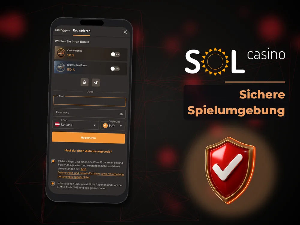 Sol Casino - Sichere Spielumgebung